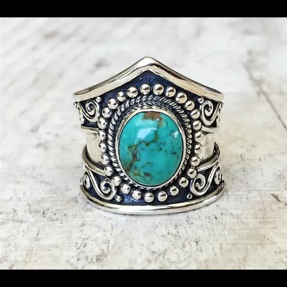 FABULOUS Turquoise Sterling Ring - Picture 4 of 4